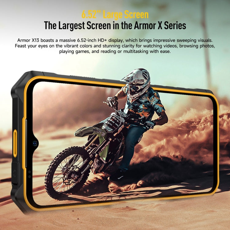 Ulefone Armor X13, 6GB+64GB, IP68/IP69K Rugged Phone, 6.52 inch Android 13 MediaTek Helio G36 Octa Core, Network: 4G, NFC, OTG(Some Orange) - free shipping - PMC Jewellery - Order now!