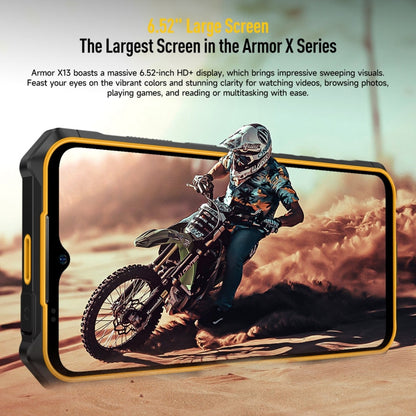 Ulefone Armor X13, 6GB+64GB, IP68/IP69K Rugged Phone, 6.52 inch Android 13 MediaTek Helio G36 Octa Core, Network: 4G, NFC, OTG(All Black) - free shipping - PMC Jewellery - Order now!