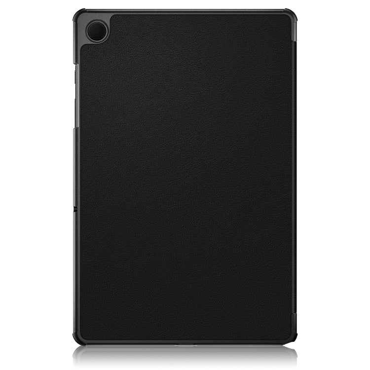 For Samsung Galaxy Tab A9 Plus 3-folding Leather Smart Tablet Case(Black)