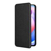 For Honor X6a 4G Carbon Fiber Texture Flip Leather Phone Case(Black)