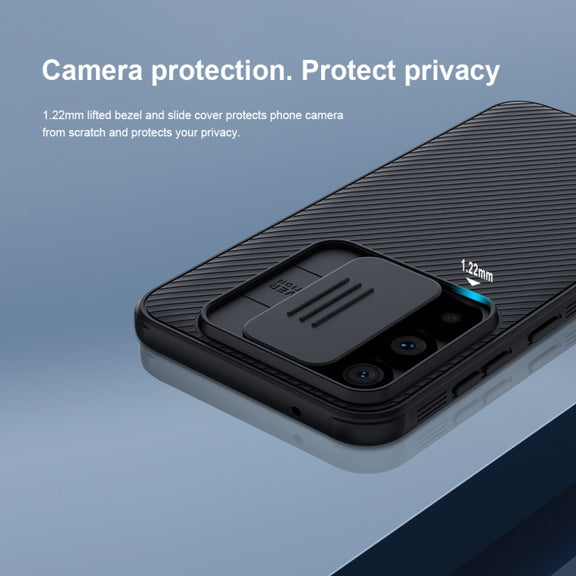 For Samsung Galaxy S23 FE NILLKIN Black Mirror Pro Series Camshield PC Phone Case(Black)
