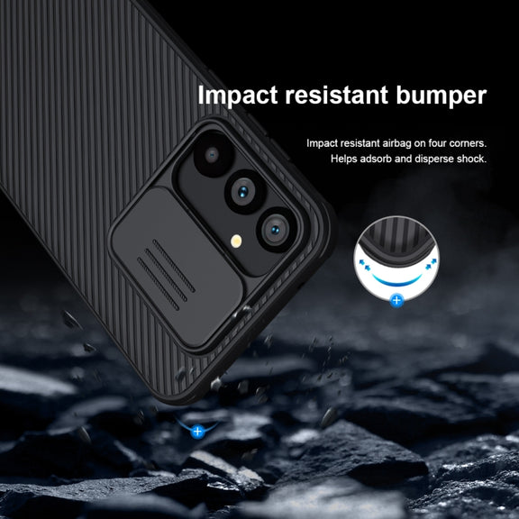 For Samsung Galaxy S23 FE NILLKIN Black Mirror Pro Series Camshield PC Phone Case(Black)