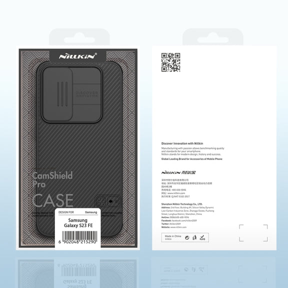 For Samsung Galaxy S23 FE NILLKIN Black Mirror Pro Series Camshield PC Phone Case(Black)