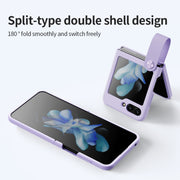For Samsung Galaxy Z Flip5 NILLKIN Skin Feel Liquid Silicone Phone Case With Finger Strap(Purple)