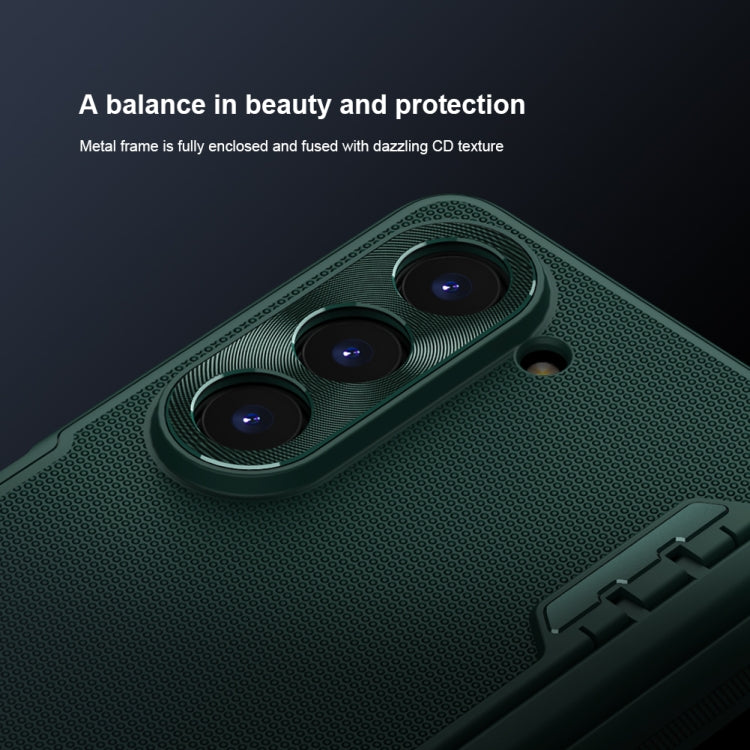 For Samsung Galaxy Z Fold5 NILLKIN Frosted Fold PC + TPU Phone Case with Holder(Green) - free shipping - PMC TechLife - Order now!