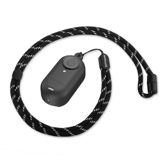 For Insta360 Go 3 Sunnylife IST-BHT594 Camera Body Silicone Case with Lens Cap & Neck Strap(Black) - free shipping - PMC Jewellery - Order now!