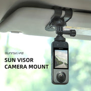 Sunnylife ZJ585 Sun Visor Camera Mount Quick Release Holder 360 Degree Rotating Vlog Bracket(Black)
