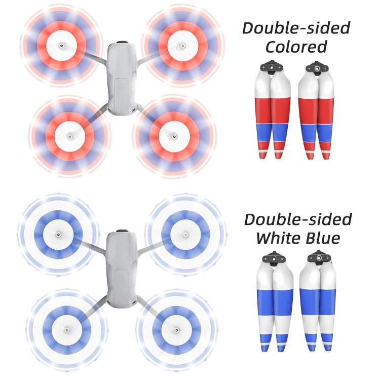 For DJI Air 3 Sunnylife 8747F Low Noise Quick-release Propellers, Style:2 Pairs Silverr Tip - DIY Propeller by Sunnylife | Online Shopping South Africa | PMC TechLife