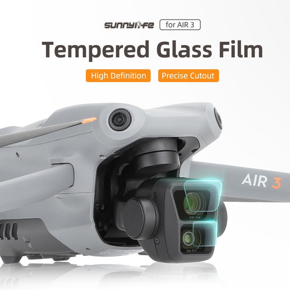 For DJI Air 3 Sunnylife Lens Protector Tempered Glass Combo Protective Films, Quantity:1 Set