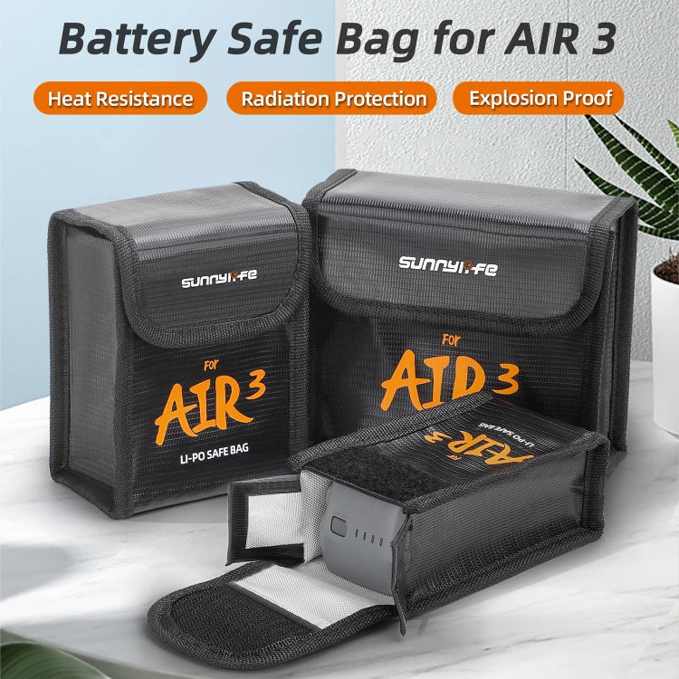 For DJI Air 3 Sunnylife Battery Explosion-proof Safe Bag Protective Li-Po Safe Bag For 1pc Battery - Carry Cases & Bags by Sunnylife | Online Shopping South Africa | PMC TechLife | Buy Now Pay Later Mobicred