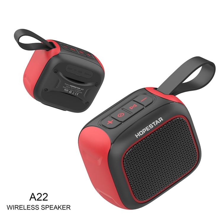 HOPESTAR A22 IPX6 Waterproof Portable Bluetooth Speaker Outdoor Subwoofer(Blue Red) - free shipping - PMC Jewellery - Order now!