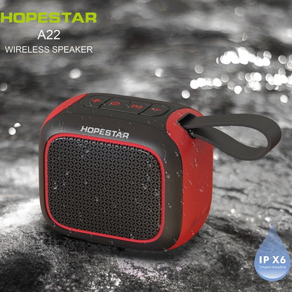 HOPESTAR A22 IPX6 Waterproof Portable Bluetooth Speaker Outdoor Subwoofer(Blue Red) - free shipping - PMC Jewellery - Order now!