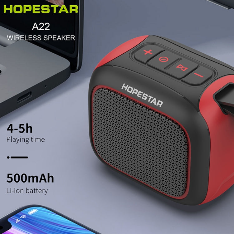 HOPESTAR A22 IPX6 Waterproof Portable Bluetooth Speaker Outdoor Subwoofer(Blue Red) - free shipping - PMC Jewellery - Order now!
