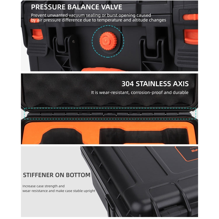 For DJI Air 3 Sunnylife Safety Carrying Case Large Capacity Water-resistant Shock-proof Hard Travel Case Standard Version