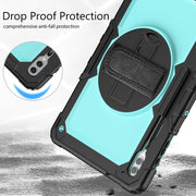 For Samsung Galaxy Tab S9 Ultra / S10 Ultra Silicone Hybrid PC Tablet Protective Case(Black+Light Blue)