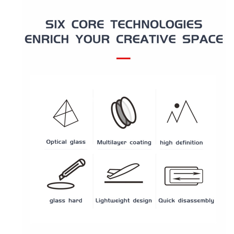 For DJI Air 3 JSR KB Series Drone Lens Filter, Filter:6 in 1 STAR CPL ND - free shipping - PMC TechLife - Order now!