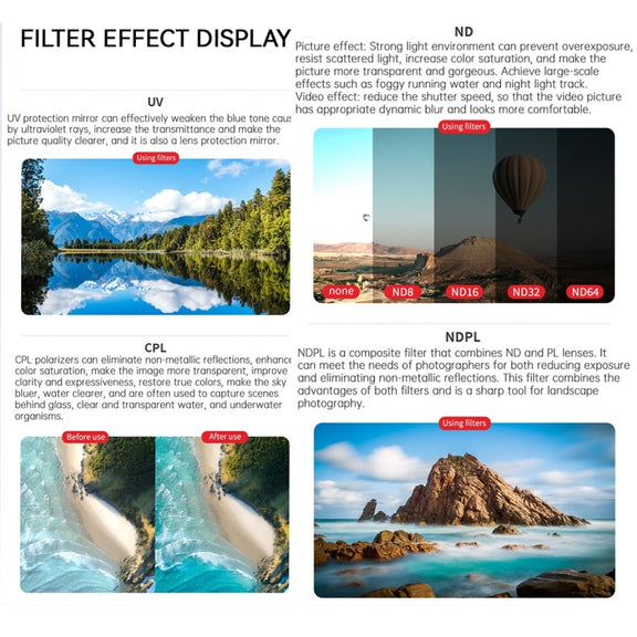 For DJI Air 3 JSR KB Series Drone Lens Filter, Filter:CPL