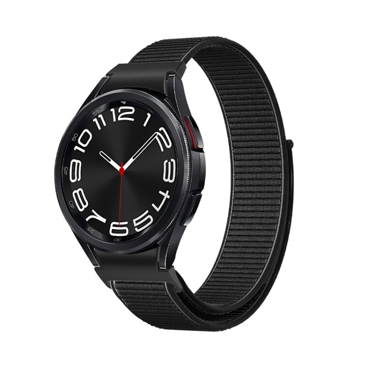 For Samsung Galaxy Watch  7 / 6 Woven Nylon Loop Watch Band(Black) - Watch Bands by PMC TechLife | Online Shopping South Africa | PMC TechLife | Buy Now Pay Later Mobicred