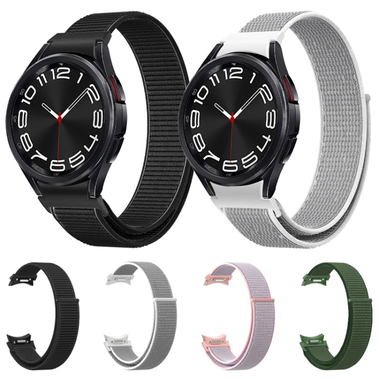 For Samsung Galaxy Watch  7 / 6 Woven Nylon Loop Watch Band(Black) - Watch Bands by PMC TechLife | Online Shopping South Africa | PMC TechLife | Buy Now Pay Later Mobicred