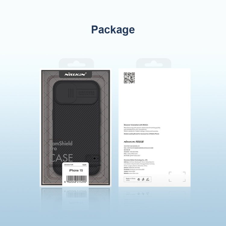 For iPhone 15 NILLKIN CamShield Pro PC Phone Case(Green) - iPhone 15 Cases by NILLKIN | Online Shopping South Africa | PMC Jewellery | Buy Now Pay Later Mobicred