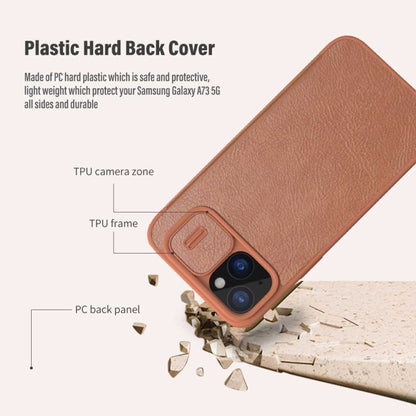For iPhone 15 Plus NILLKIN QIN Series Pro Sliding Camera Cover Design Leather Phone Case(Black) - free shipping - PMC Jewellery - Order now!