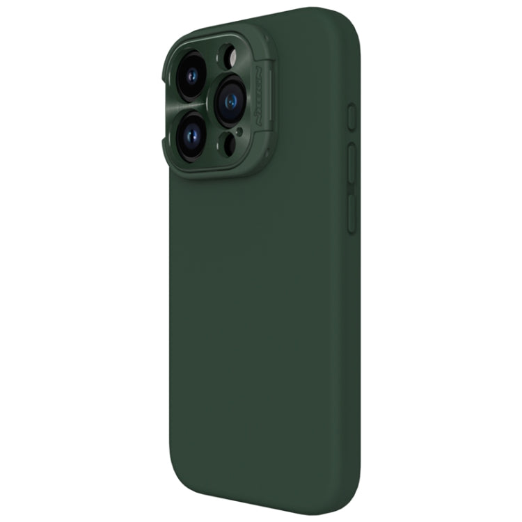 For iPhone 15 Pro NILLKIN Lens Wing Magsafe Magnetic Phone Case(Green)