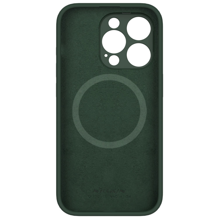 For iPhone 15 Pro NILLKIN Lens Wing Magsafe Magnetic Phone Case(Green)