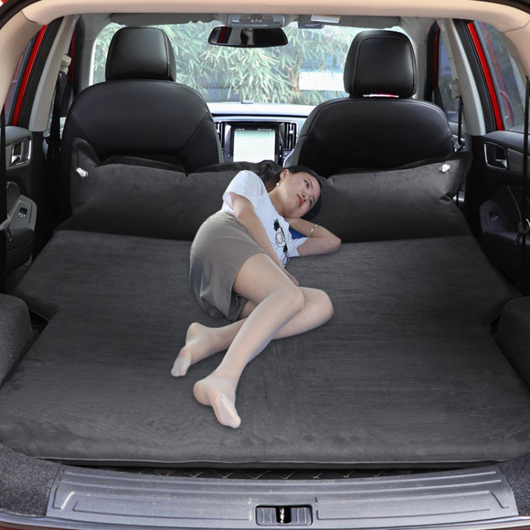 Universal Car Suede Sleeping Mat Mattress Off-road SUV Trunk Travel Inflatable Mattress Air Bed, Size:180 x 130 x 102cm(Black)