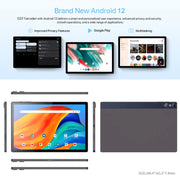 G20 4G LTE Tablet PC 10.51 inch, 8GB+128GB, Android 12 Unisoc Tiger T616 Octa Core, Support Dual SIM(Space Grey)
