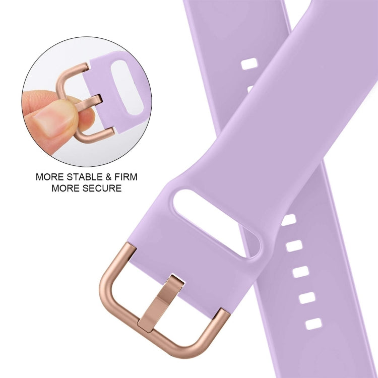 For Apple Watch Series 9 41mm Pin Buckle Silicone Watch Band(Lavender) - Watch Bands by PMC TechLife | Online Shopping South Africa | PMC TechLife