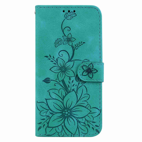 For OPPO A98 5G / F23 5G India Lily Embossed Leather Phone Case(Green)