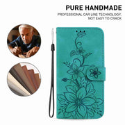 For OPPO A98 5G / F23 5G India Lily Embossed Leather Phone Case(Green)