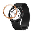 For Samsung Galaxy Watch6 Classic 43mm A Style Smart Watch Steel Ring Protective Frame(Rose Gold) - Watch Cases by PMC TechLife | Online Shopping South Africa | PMC TechLife