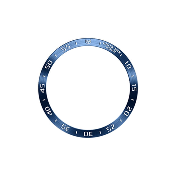 For Samsung Galaxy Watch6 Classic 43mm A Style Smart Watch Steel Ring Protective Frame(Blue)
