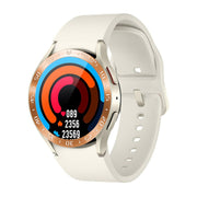 For Samsung Galaxy Watch6 Classic 47mm A Style Smart Watch Steel Ring Protective Frame(Rose Gold)