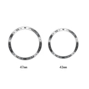 For Samsung Galaxy Watch6 Classic 43mm A Style Smart Watch Steel Ring Protective Frame(Silver)