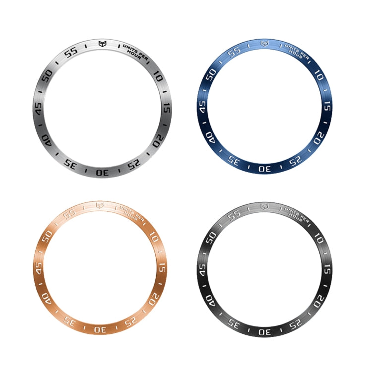 For Samsung Galaxy Watch6 Classic 47mm A Style Smart Watch Steel Ring Protective Frame(Black)