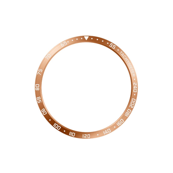 For Samsung Galaxy Watch6 Classic 47mm E Style Smart Watch Steel Ring Protective Frame(Rose Gold)