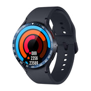 For Samsung Galaxy Watch6 Classic 47mm E Style Smart Watch Steel Ring Protective Frame(Blue)