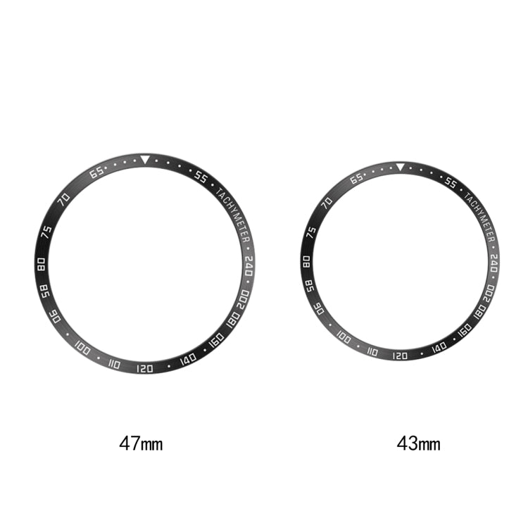 For Samsung Galaxy Watch6 Classic 47mm E Style Smart Watch Steel Ring Protective Frame(Blue)