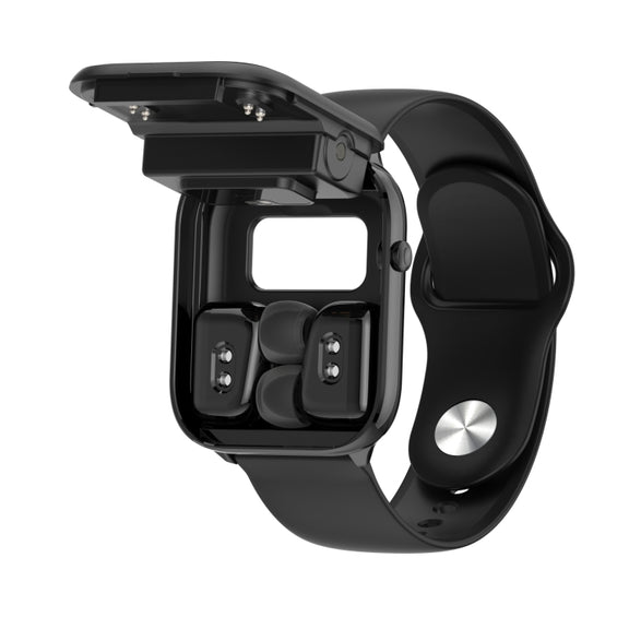 X8S 1.8 inch Screen 2 in 1 TWS Earphone Smart Watch, Support Bluetooth Call / Heart Rate / Blood Oxygen Monitoring(Black)