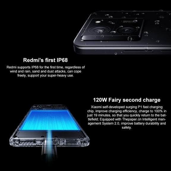 Xiaomi Redmi K60 Ultra 5G, 16GB+256GB,  6.67 inch MIUI 14 Mediatek Dimensity 9200+ Octa Core up to 3.35GHz, NFC, Network: 5G(Black)