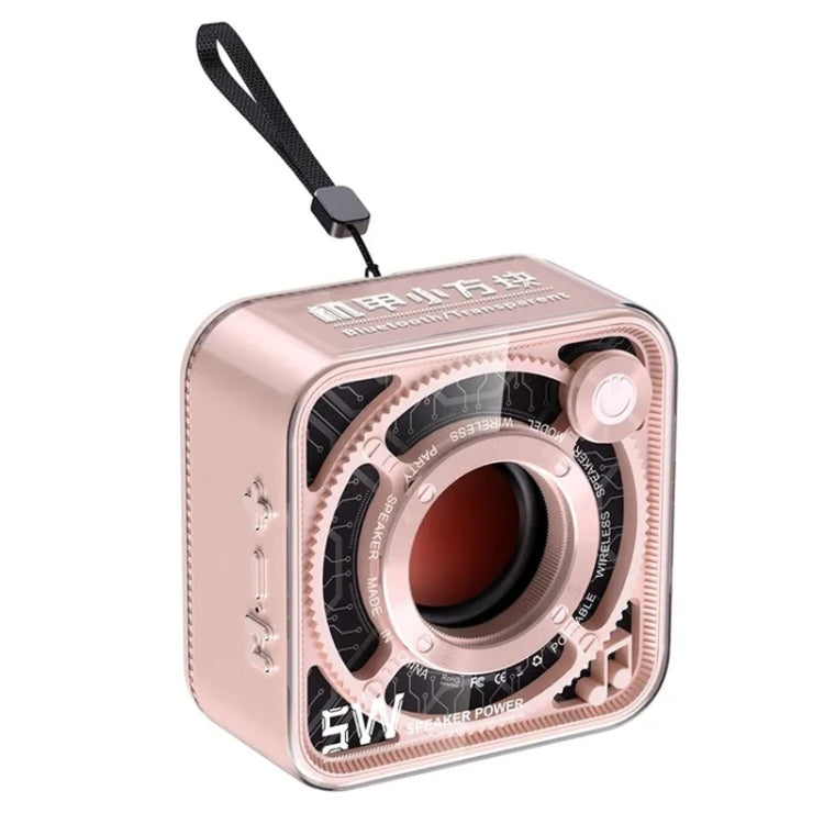 T&G DW12 Portable Mini Wireless Bluetooth Speaker Transparent Subwoofer Support TF Card(Pink) - Mini Speaker by T&G | Online Shopping South Africa | PMC TechLife | Buy Now Pay Later Mobicred