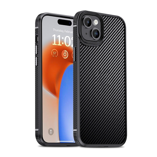 For iPhone 15 Plus iPAKY MG Series Carbon Fiber PC + TPU Protective Phone Case(Black) - iPhone 15 Plus Cases by iPAKY | Online Shopping South Africa | PMC Jewellery | Buy Now Pay Later Mobicred