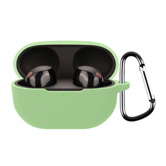 For Sony WF-1000XM5 Wireless Bluetooth Earphone Silicone Protective Case(Matcha Green)