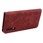 For Samsung Galaxy A7 (2018) Frosted Business Magnetic Horizontal Flip PU Leather Case with Holder & Card Slot & Lanyard(Brown)