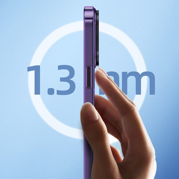 For iPhone 15 MagSafe Magnetic Invisible Holder Transparent Phone Case(Blue)