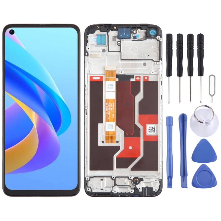 For OPPO A76 4G OEM LCD Screen Digitizer Full Assembly with Frame - free shipping - PMC TechLife - Order now!