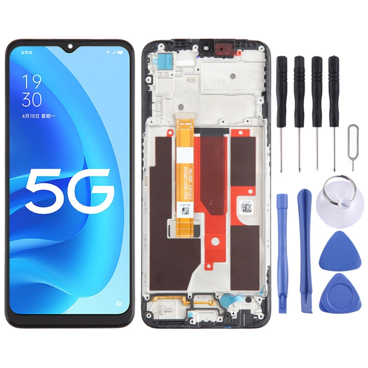 For OPPO A55s 5G OEM LCD Screen Digitizer Full Assembly with Frame - LCD Screen by PMC TechLife | Online Shopping South Africa | PMC TechLife