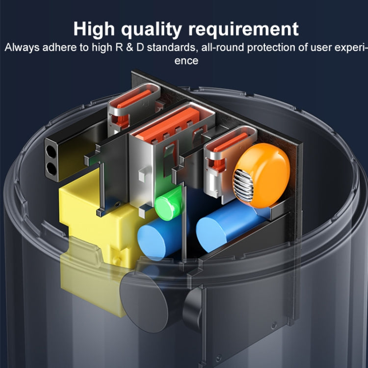 WK WP-U01 Mecha Series Energy Bar 65W Gallium Nitride Dual USB-C / Type-C + USB Charger, CN Plug(Yellow) - USB Charger by WK | Online Shopping South Africa | PMC TechLife | Buy Now Pay Later Mobicred
